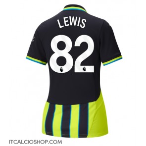 Manchester City Rico Lewis #82 Seconda Maglia Femmina 2024-25 Manica Corta